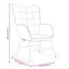 vidaXL Rocking Chair with a Stool Light Grey Fabric