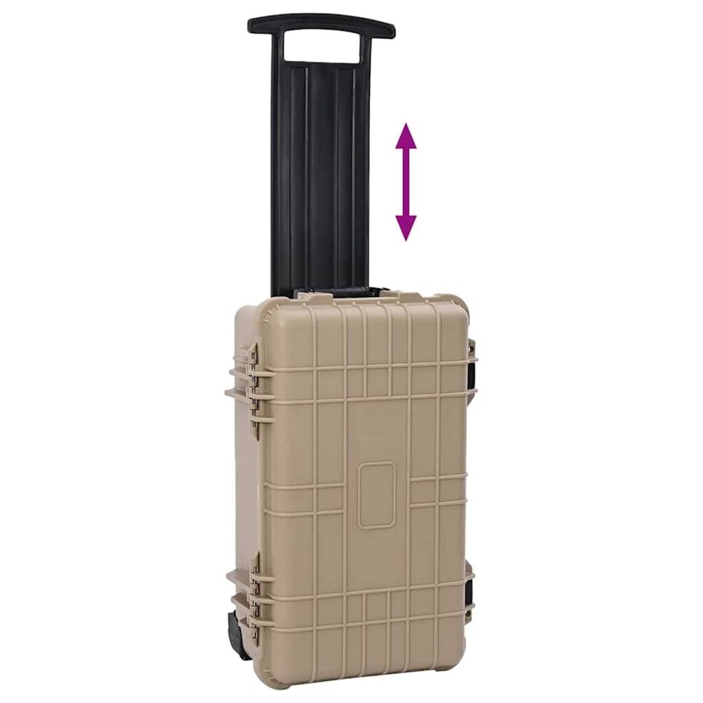 vidaXL Wheel-equipped Tool/Equipment Case with Pick & Pluck Foam Inside