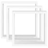 vidaXL Wall Cube Shelves 3 pcs White MDF