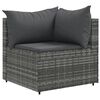 vidaXL 8 Piece Garden Lounge Set with Cushions Grey Poly Rattan