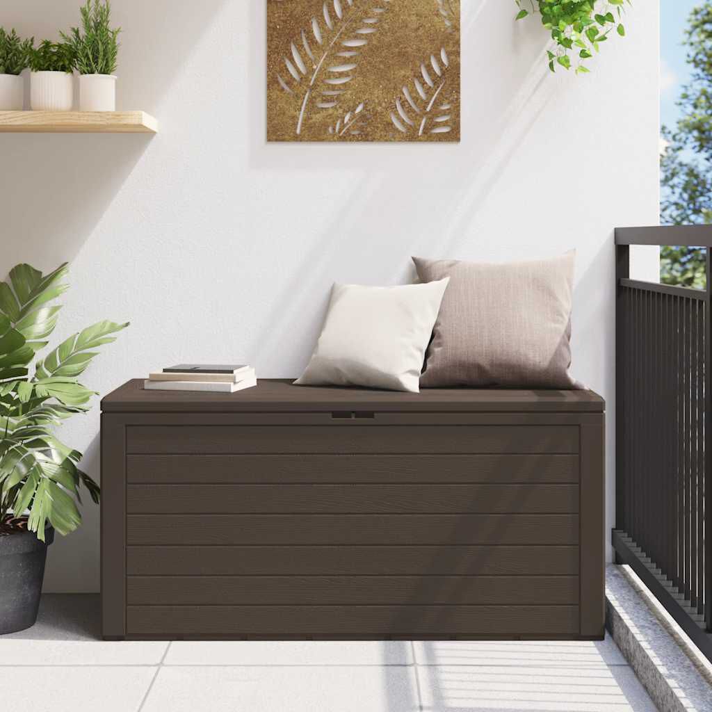 vidaXL Garden Storage Box Brown 116x44x55 cm