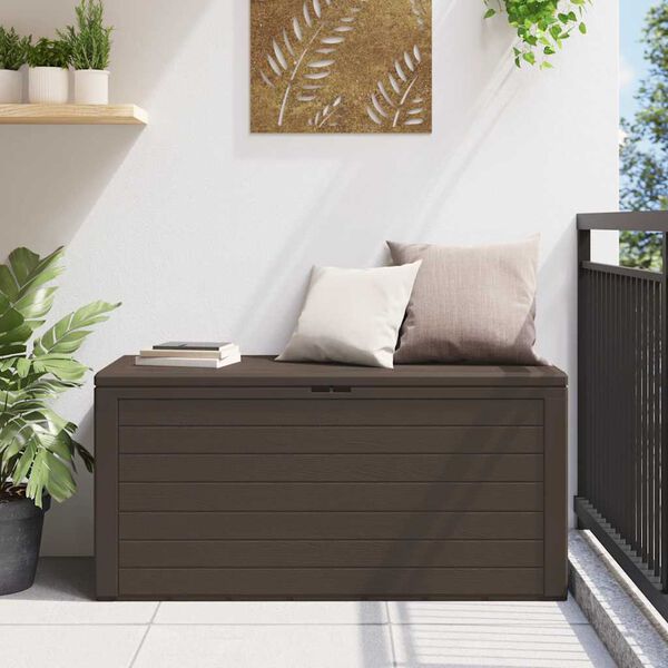 vidaXL Garden Storage Box Brown 116x44x55 cm
