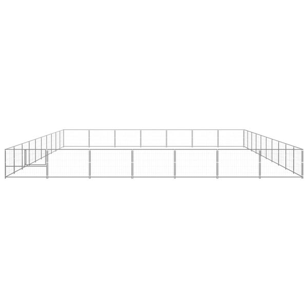 vidaXL Dog Kennel Silver 70 m² Steel