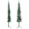 vidaXL Slim Artificial Half Christmas Tree with Stand Green 150 cm