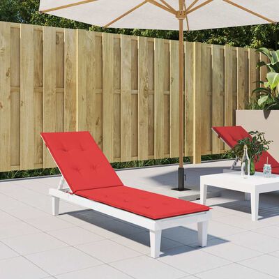 vidaXL Deck Chair Cushion Red (75+105)x50x4 cm