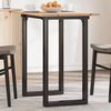 vidaXL Dining Table O-Frame 80x50x75.5 cm Solid Wood Pine and Steel