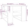 vidaXL Coffee Table High Gloss White 55.5x55x45 cm Engineered Wood