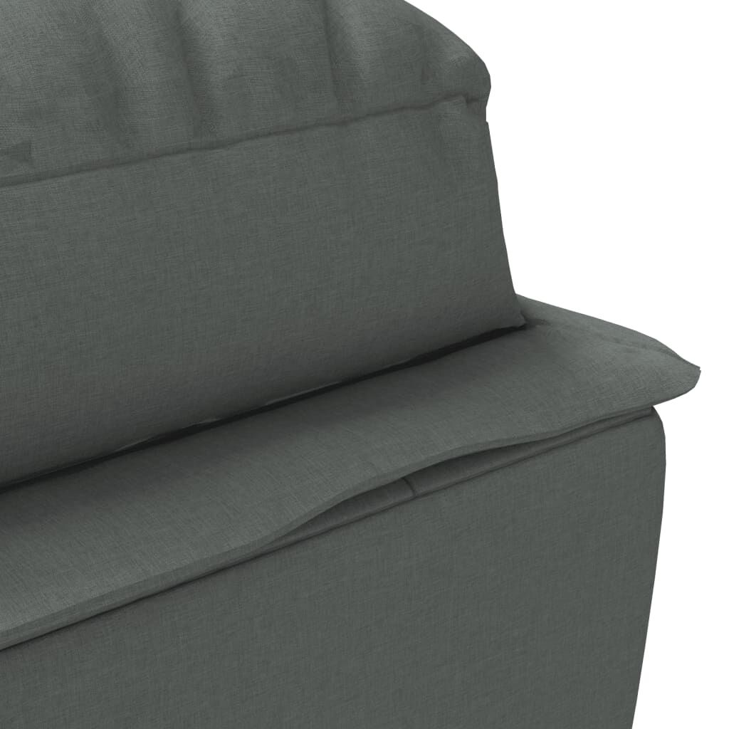 vidaXL Chaise Lounge with Cushions Dark Grey Fabric