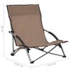 vidaXL Folding Beach Chairs 2 pcs Taupe Fabric
