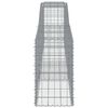 vidaXL Arched Gabion Basket 400x50x80/100 cm Galvanised Iron