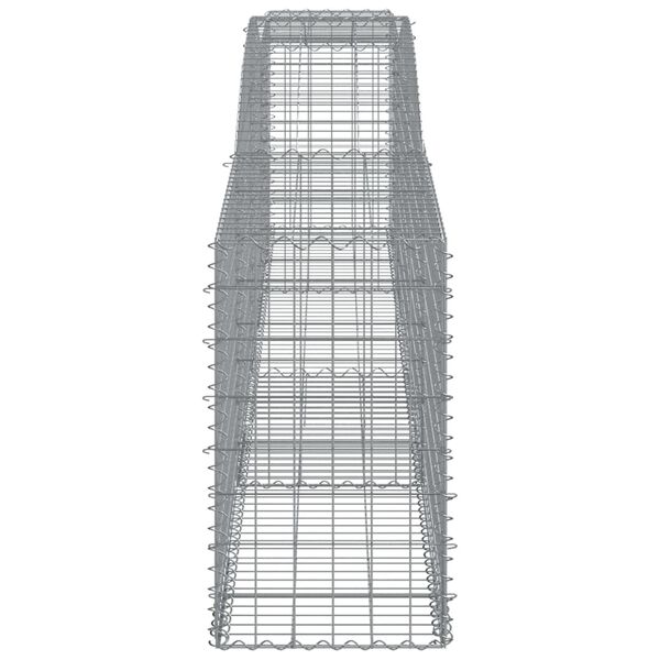 vidaXL Arched Gabion Basket 400x50x80/100 cm Galvanised Iron