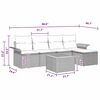 vidaXL Garden Sofa Set with Storage 6 pcs Grey Poly rattan