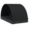vidaXL 2-Person Sunbed with Round Roof Black 211x112x140 cm Poly Rattan