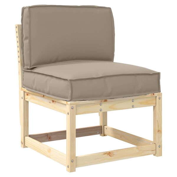 vidaXL Pallet Cushion Set 2 pcs Taupe Oxford Fabric