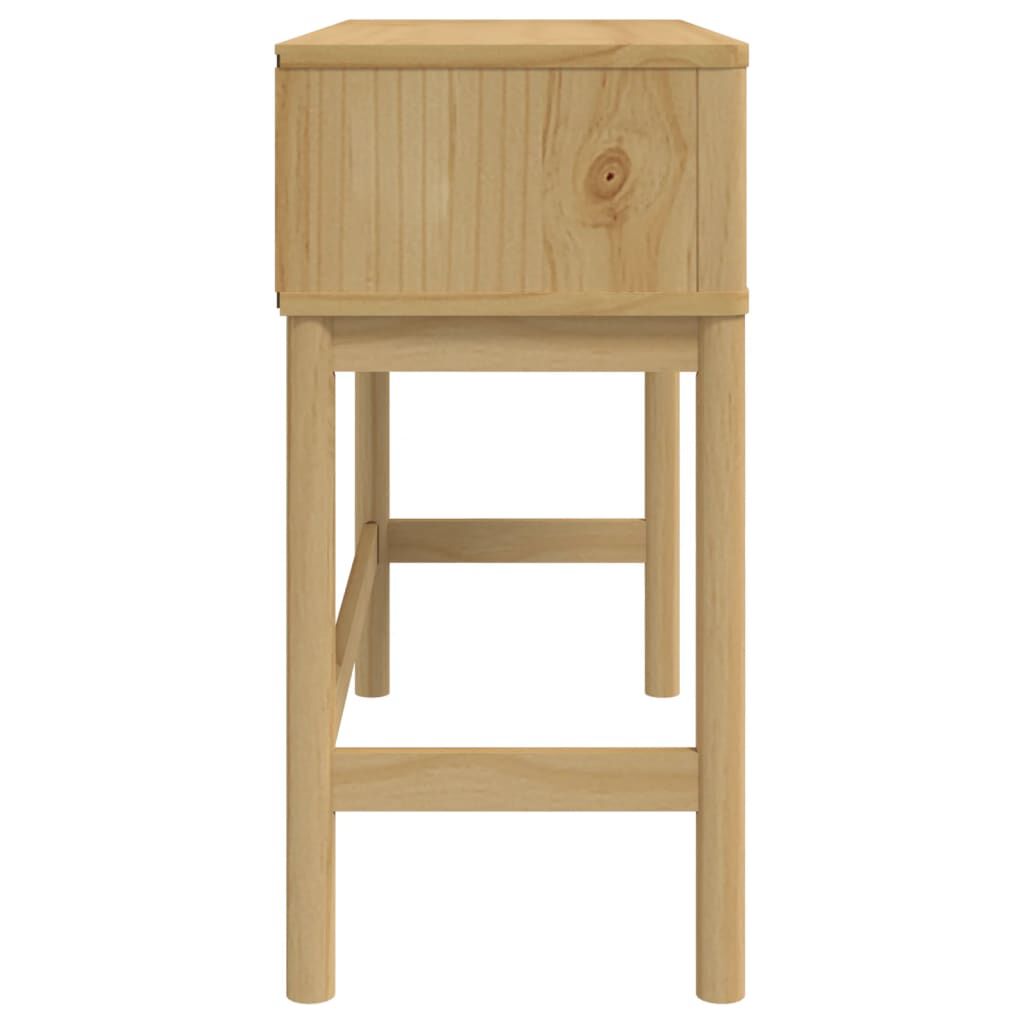 vidaXL Console Table FLORO Wax Brown 89.5x36.5x73 cm Solid Wood Pine