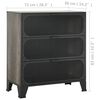 vidaXL Storage Cabinets 2 pcs Grey 72x36x82 cm Metal and MDF