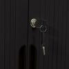 vidaXL Sliding Door Cabinet Black 90x40x90 cm Steel