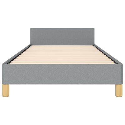 vidaXL Bed Frame without Mattress Light Grey Twin Fabric