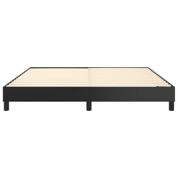 vidaXL Bed Frame without Mattress Black King Faux Leather (US Only)