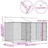 vidaXL Dog Cage with Roof Silver 400 x 200 x 256 cm Steel and PE