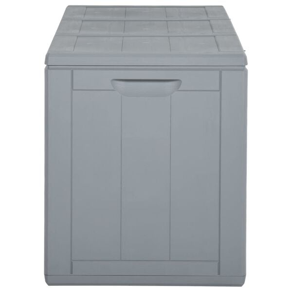 vidaXL Garden Storage Box 270L Grey PP Wood Look