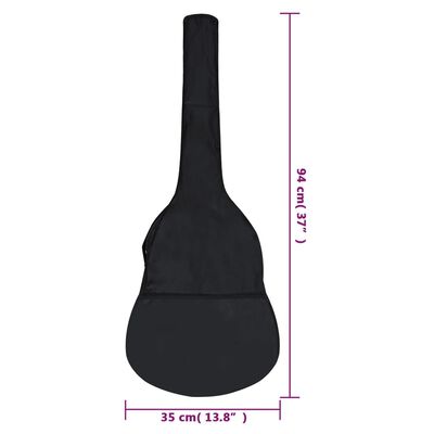 vidaXL Guitar Bag for 3/4 Classical Guitar Black 94x35 cm Fabric