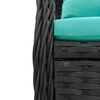 vidaXL Reclining Garden Chairs 2 pcs Black Poly Rattan