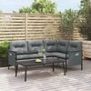 vidaXL Garden Corner Sofa Anthracite Steel and Textilene