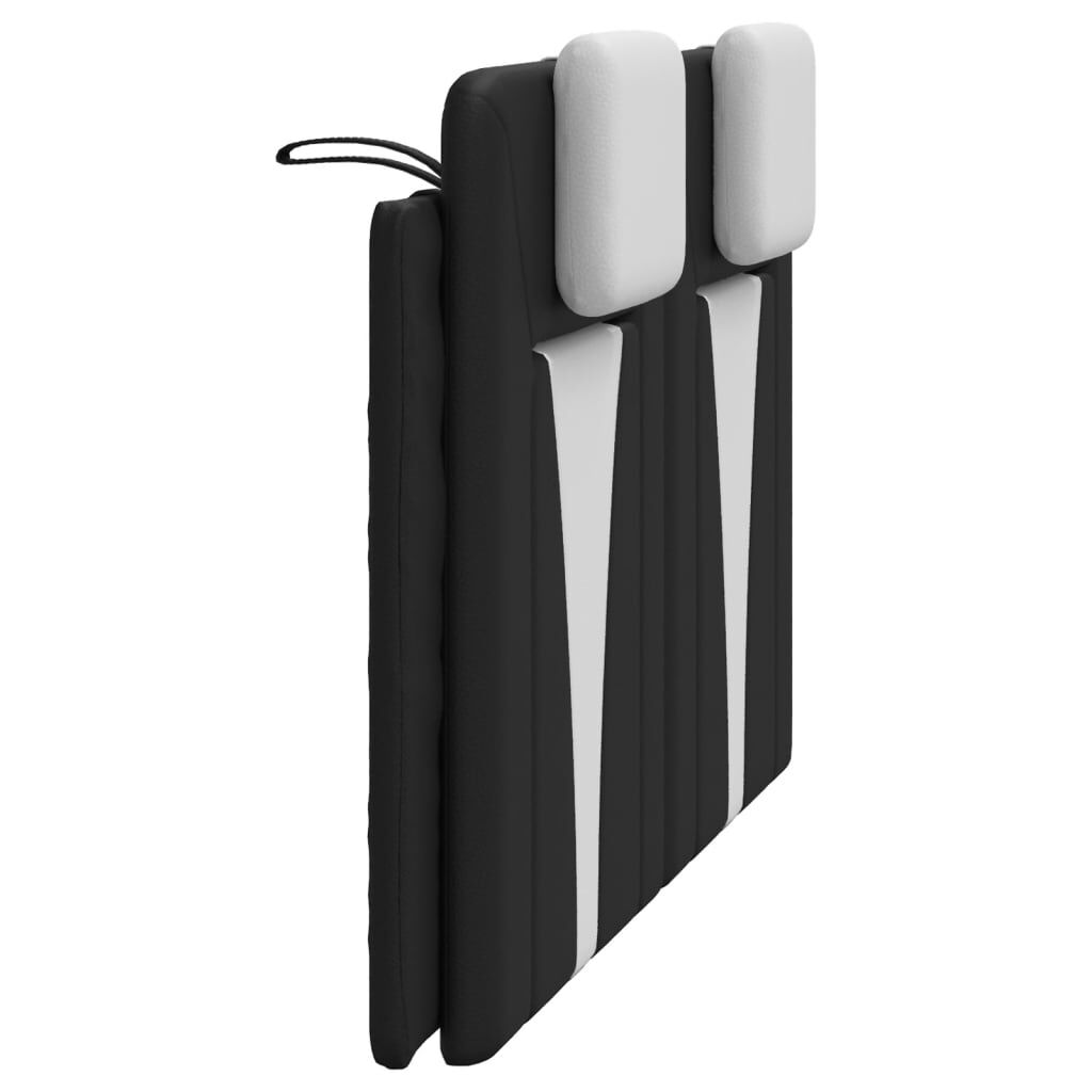 vidaXL Headboard Cushion Black and White 137 cm Double Faux Leather