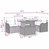 vidaXL Garden Sofa Set Manual 6 pcs Black and blue 100 x 55 x 73 cm