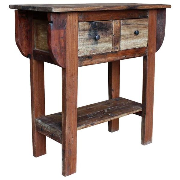 vidaXL Console Table Mixed Recycled Wood 80x35x80 cm