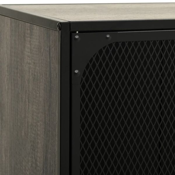 vidaXL TV Cabinet Grey 105x36x47 cm Metal and MDF