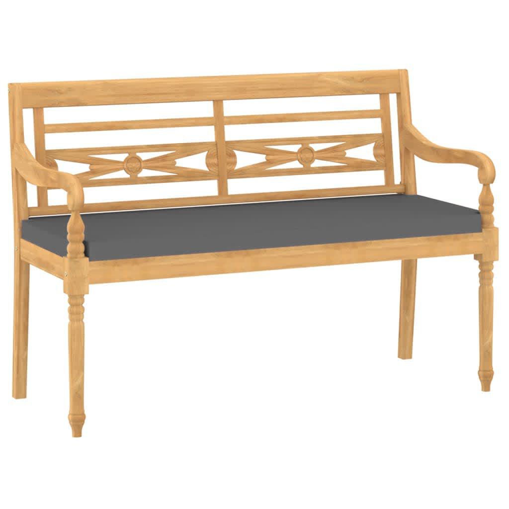 vidaXL 4 Piece Garden Lounge Set with Cushions Solid Teak Wood