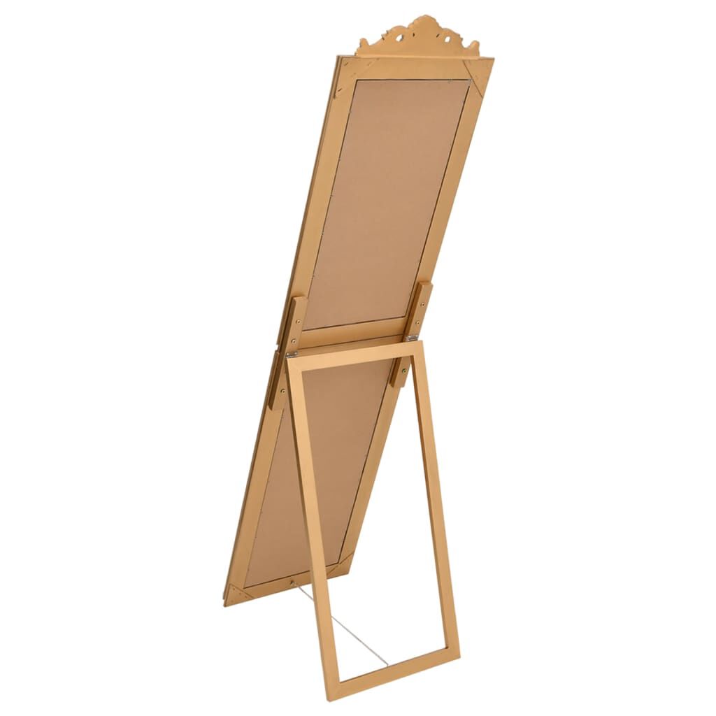 vidaXL Free-Standing Mirror Gold 40x160 cm