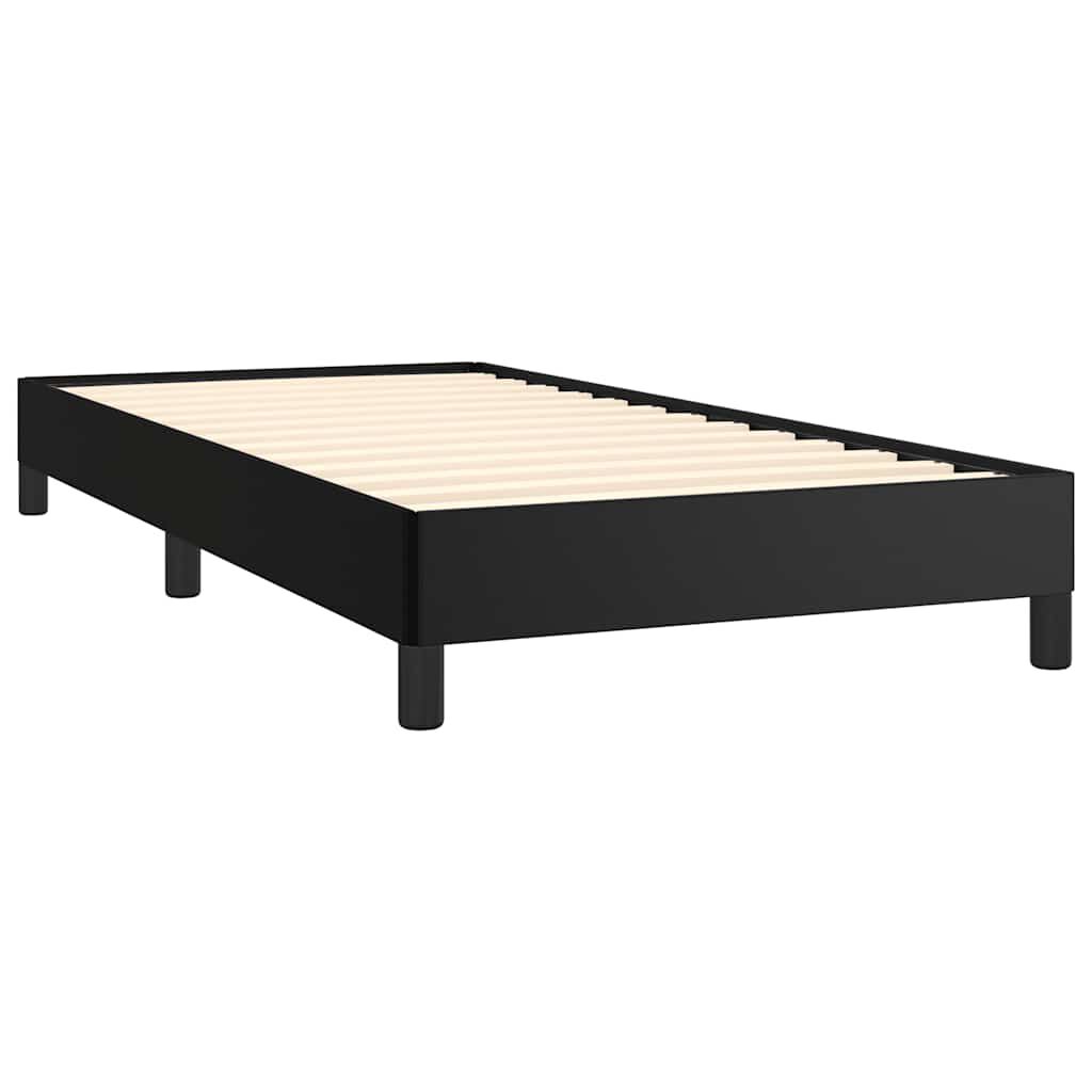 vidaXL Bed Frame without Mattress Black 100x190 cm Twin Faux Leather