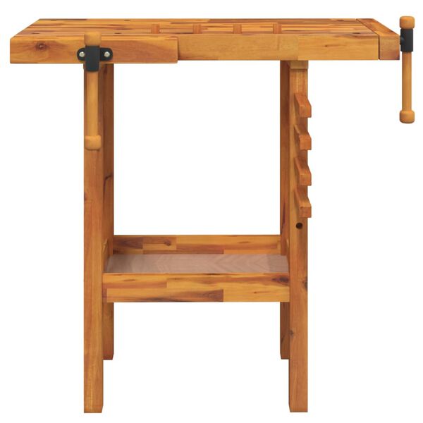 vidaXL Workbench with Vices 92x48x83 cm Solid Wood Acacia