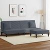 vidaXL 2 Piece Sofa Set with Pillows Dark Grey Velvet