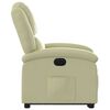 vidaXL Electric Stand up Recliner Chair Cream Real Leather