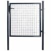 vidaXL Mesh Garden Gate Galvanised Steel 100x100 cm Grey