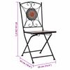 vidaXL Mosaic Bistro Chairs 2 pcs Orange/Grey