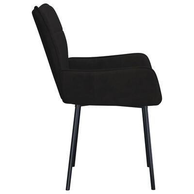 vidaXL Dining Chairs 2 pcs Black Velvet