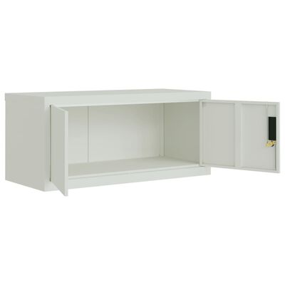 vidaXL File Cabinet Light Grey 90x40x240 cm Steel