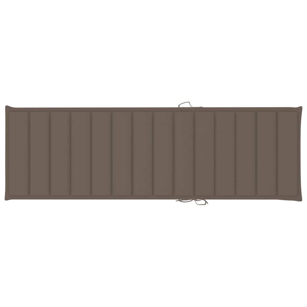 vidaXL Garden Sun Lounger with Cushion Solid Acacia Wood