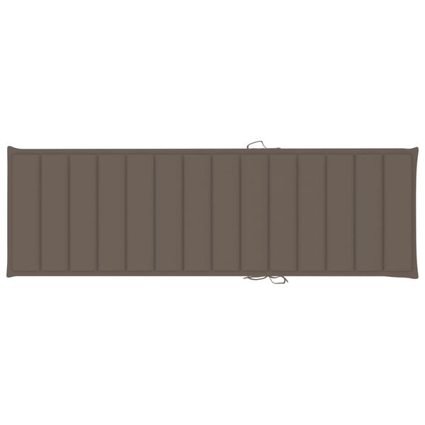 vidaXL Garden Sun Lounger with Cushion Solid Acacia Wood