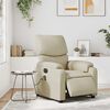 vidaXL Electric Massage Recliner Chair Cream Faux Leather