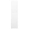 vidaXL Office Cabinet White 90x40x180 cm Steel and Tempered Glass