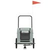 vidaXL Pet Bike Trailer Grey Oxford Fabric and Iron