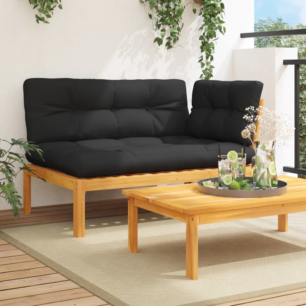vidaXL Garden Pallet Corner Sofa with Cushions Solid Wood Acacia