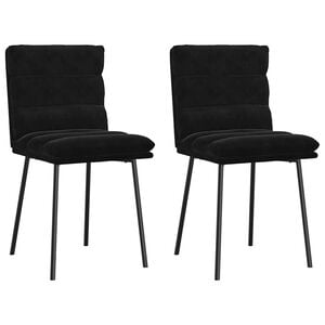 vidaXL Dining Chairs 2 pcs Black Velvet