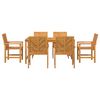 vidaXL Garden Dining Set 7 pcs Brown Solid Acacia Wood